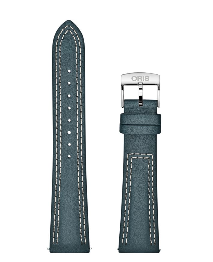 Image of Cinturino in pelle blu