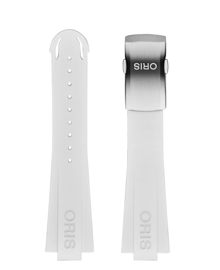 Image of Bracelet en caoutchouc blanc